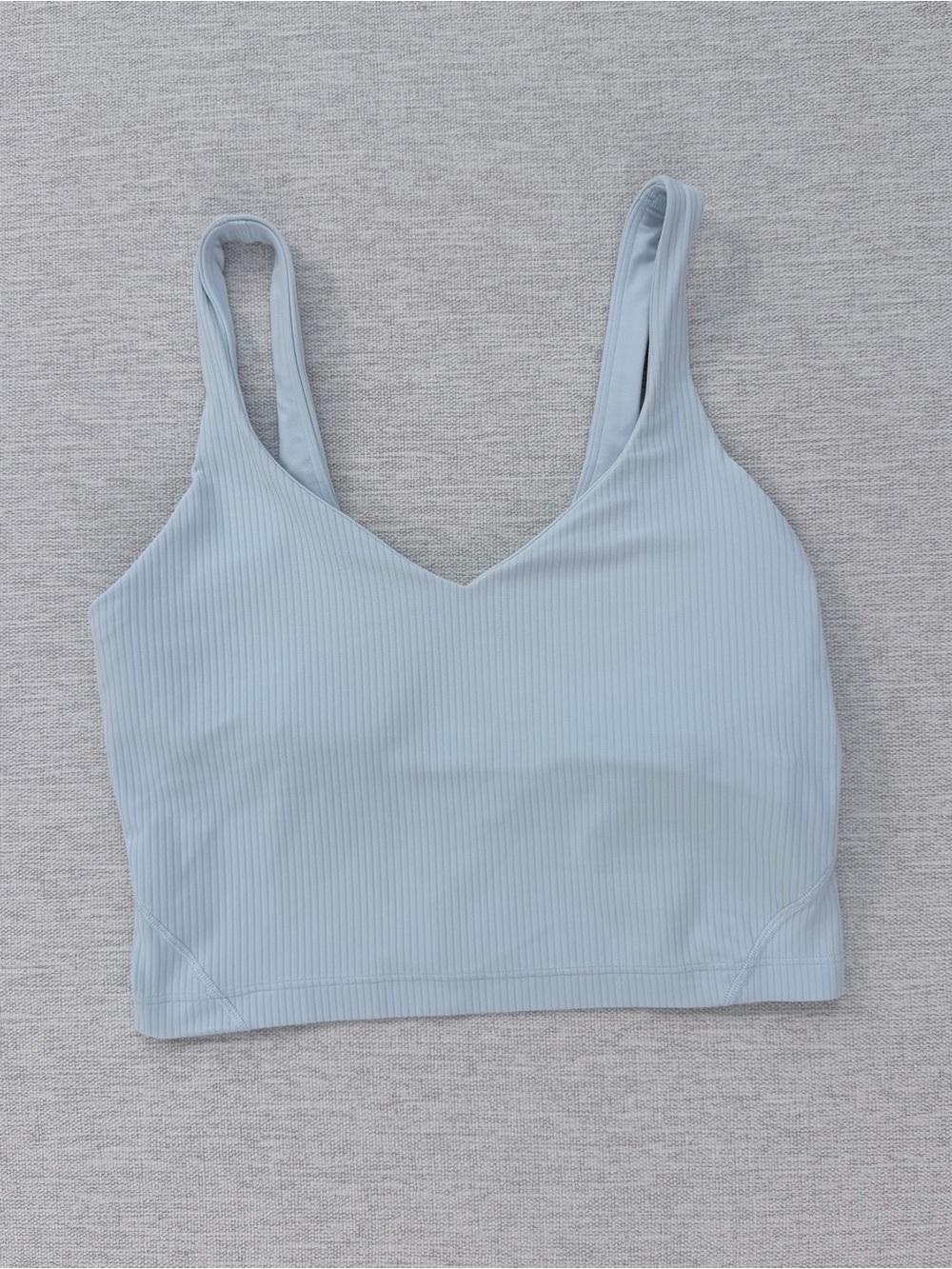 Lululemon Align Light Blue Ribbed V-Neck Crop Tank